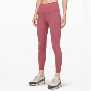 Lululemon Wunder Under High-Rise Tights 25” in Misty Merlot Sz 4